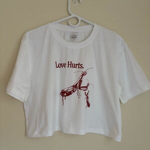 Love Hurts Large Graphic Crop Top